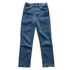 Aritzia Denim Forum The Arlo High Rise Straight Fit Jeans Button Fly Size 27x28L